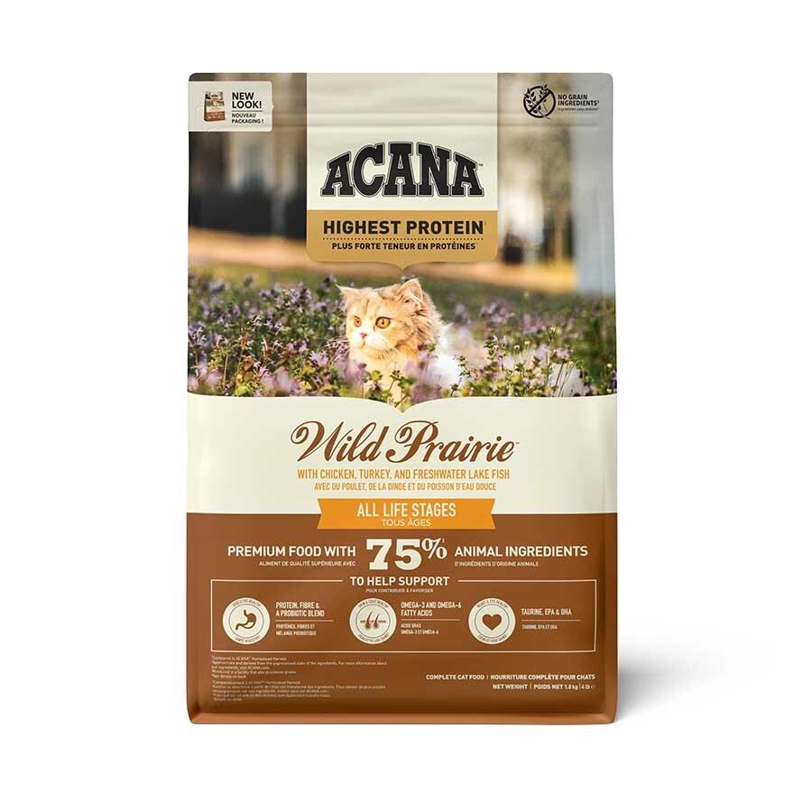 Acana Wild Prairie Tavuklu Ve Balıklı Tahılsız Tüm Irk Ve Yaşam Evreleri İçin Kedi Maması 1.8 KG | SRC: Barcode: 064992714574